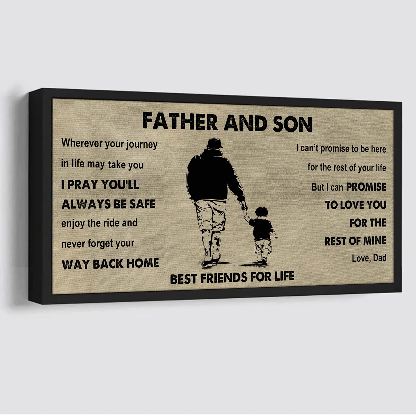 Knight Templar Father And Daughter Best Friends For Life - Ver 2 Never Forget Your Way Back Home Poster Canvas Gift For Son From Father