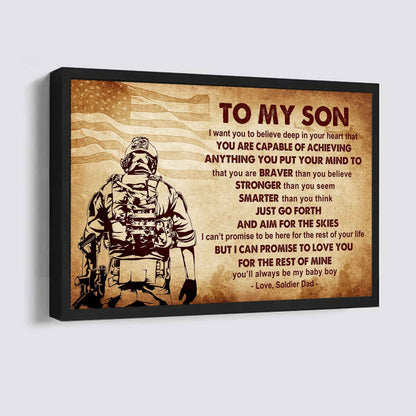 Spartan Poster Canvas Just Go Forth And Aim For The Skies From Dad To Son Gift For Your Son