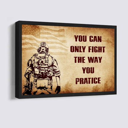 Knight Templar Poster Canvas You Can Only Fight The Way You Practice
