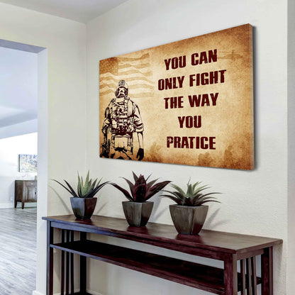Knight Templar Poster Canvas You Can Only Fight The Way You Practice