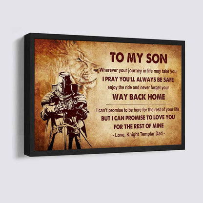Spartan Poster Canvas Your Way Back Home From Dad To Son Gift For Your Son