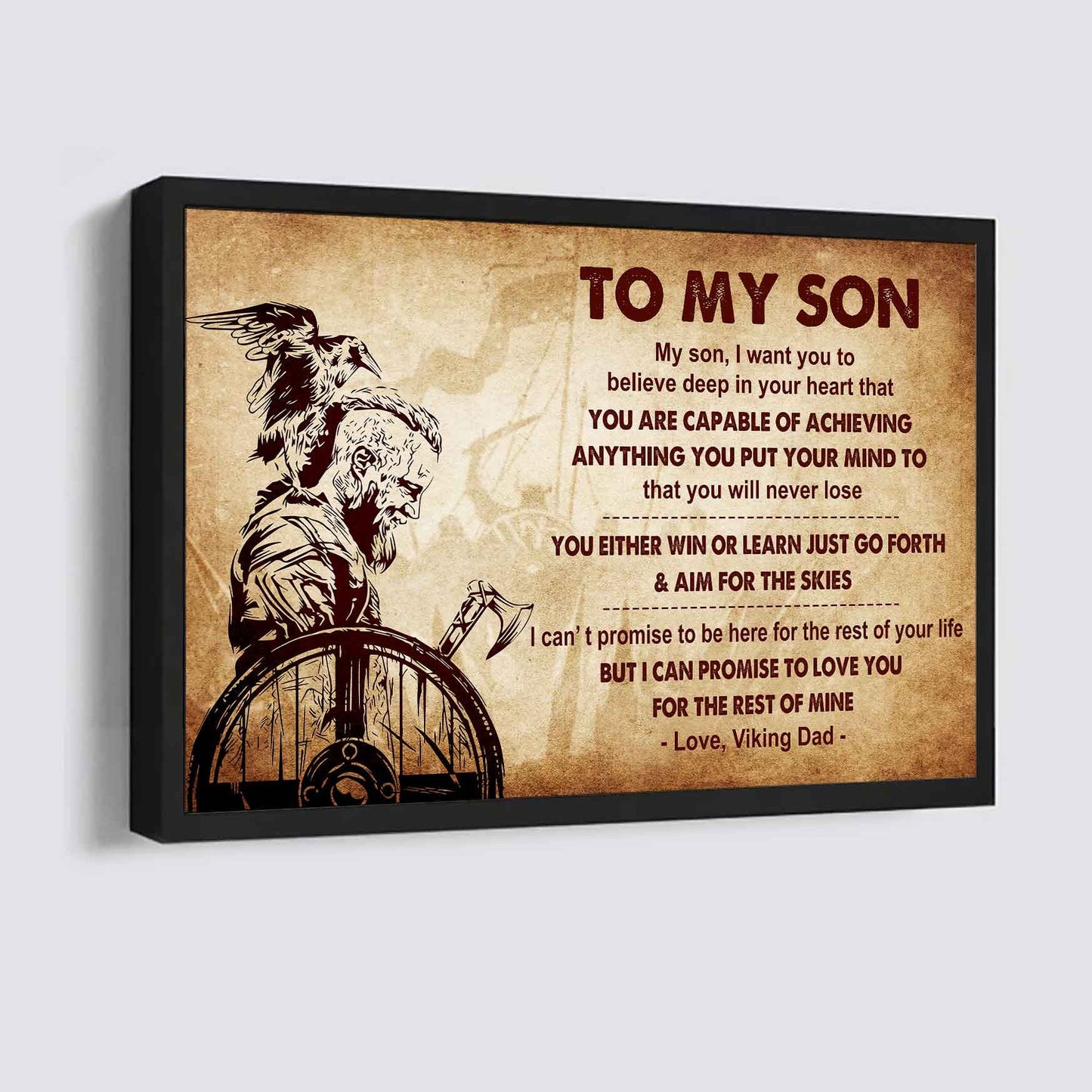 Spartan Poster Canvas You Will Never Lose You Either Win Or Learn From Dad To Son