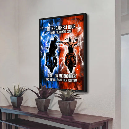 DRB Canvas Wall Art Call On Me Brother And We Will Fight Them Together Gift For Your Friend