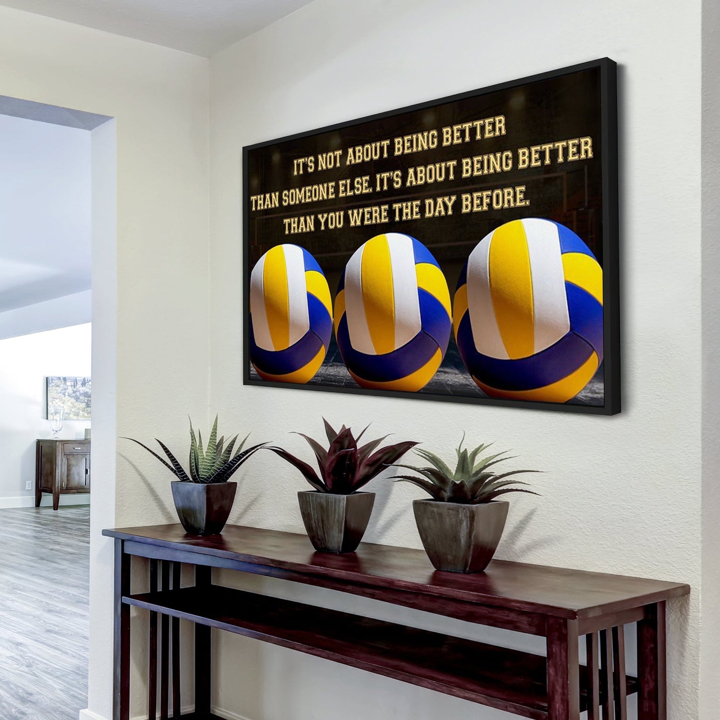 Golf customizable poster canvas - It is not about better than someone else, It is about being better than you were the day before