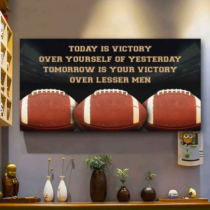 Hockey Poster Canvas - Today Is Victory Over Yourself Over Yourself Of Yesterday Tomorrow Is Your Victory Over Lesser Men