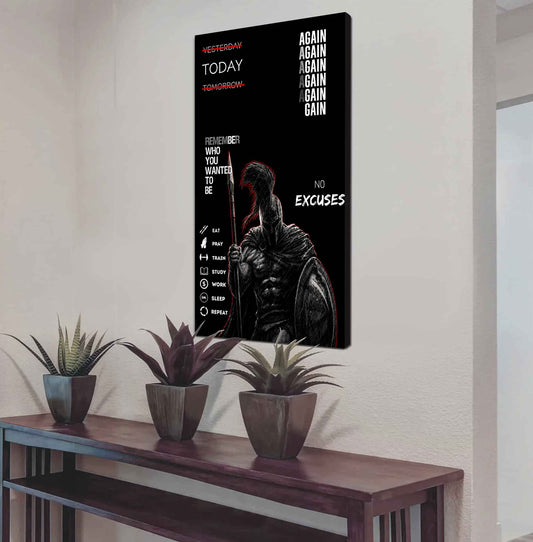 Spartan- Remember Who You Wanted To Be Canvas Poster Training Motivation Quotes Gift For Your Son