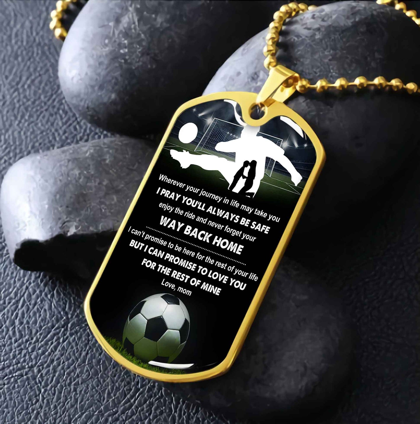Sport Military Chain 18K Gold Plated Silver Plated To My Son Mom Motivation Message