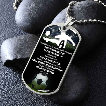 Sport Military Chain 18K Gold Plated Silver Plated To My Mom, To My Dad I Know It's Not Easy I Will Always Be Your Little Boy