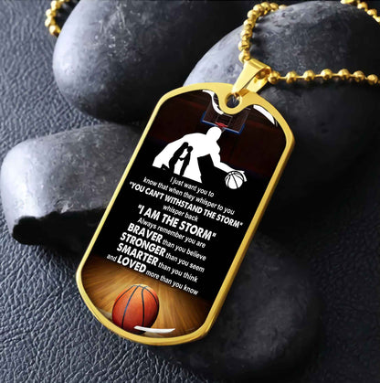 Sport Military Chain 18K Gold Plated Silver Plated To My Son Mom Motivation Message