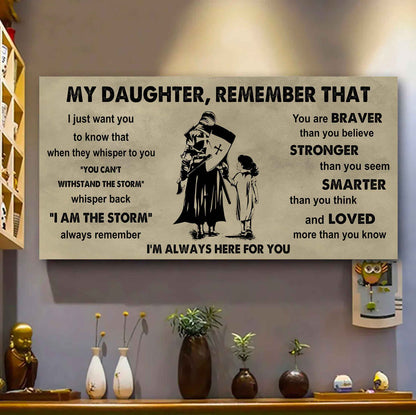 Soldier To My Daughter Remember That When They Whisper To You Whisper Back I'm The Storm I'm Always Here For You