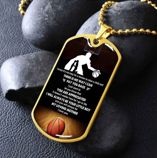 Sport Military Chain 18K Gold Plated Silver Plated To My Mom, To My Dad I Know It's Not Easy I Will Always Be Your Little Boy