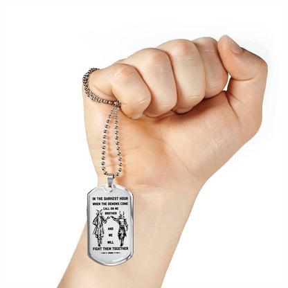 Samurai silver dog tag call on me brother ver 2
