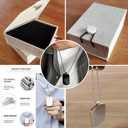 Viking engraved double sided dog tag bracelet dad to son